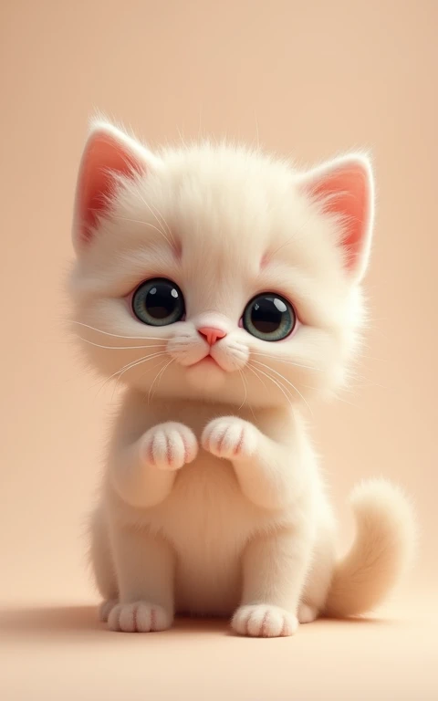 Adorable大きい動きをする、Strike a cute pose、masterpiece, Highest quality, Adorable、Cute eyes、Cute kitten、Too cute、Innocent