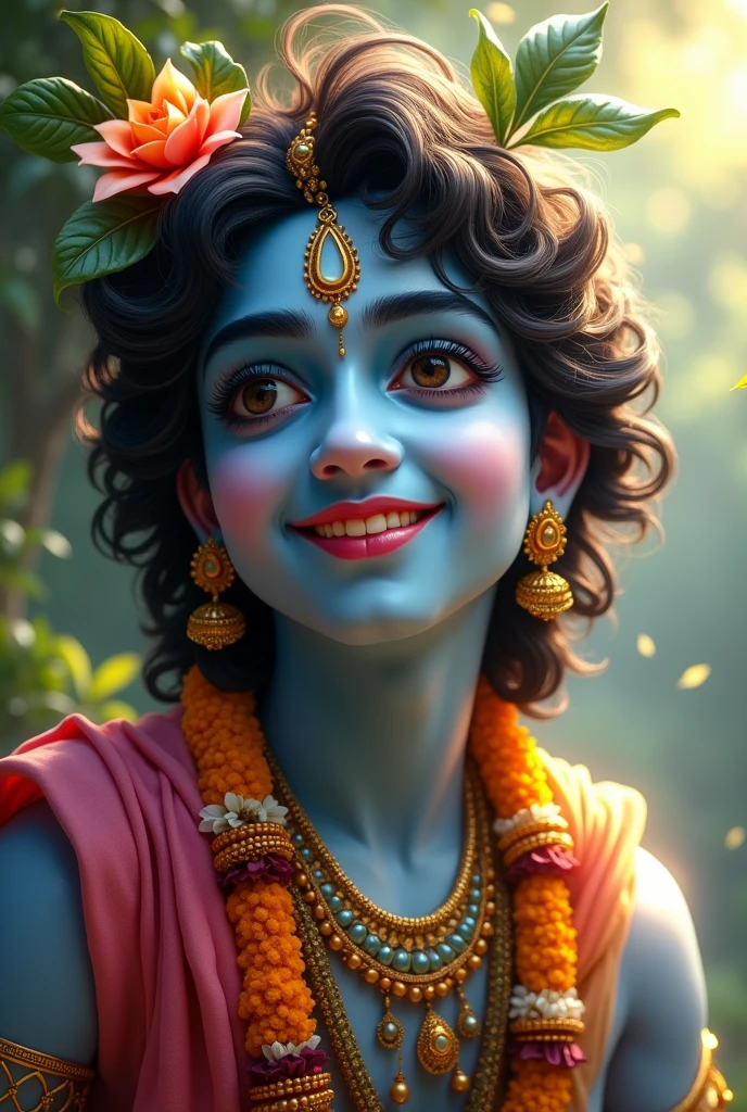 lord krishna with very beautiful smile