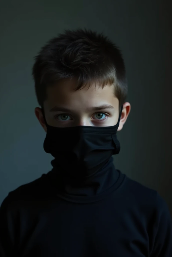 young face mask man with black outfit