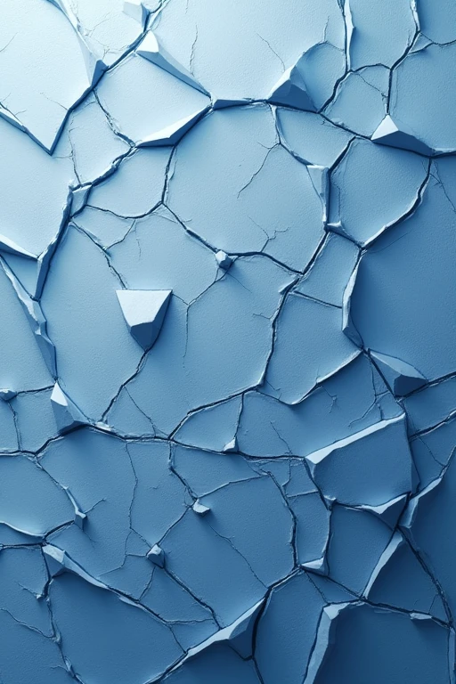 abstract cracked crystal texture background, geometric, blue hue