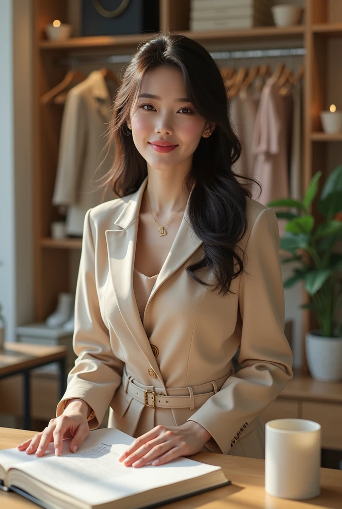 This 2 Korean beauty is a real go-getter. She's sharp, observant, and has a great sense of style. She's been running her own little fashion shop and is a total pro at managing and organizing. She's all about the details, whether it's at work or in her personal life. As she plans her wedding, she's making sure everything is perfect, down to the smallest detail.
