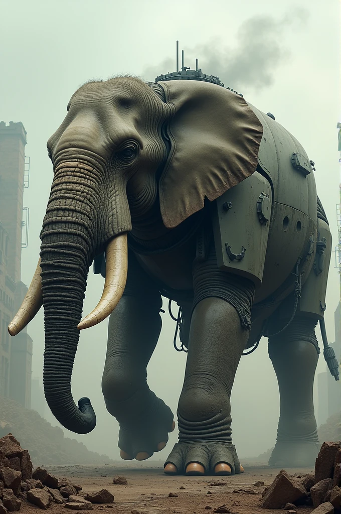 Elephant and tank machine mix