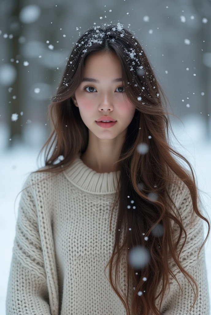 (masterpiece:1.35),(best-quality:1.4),8k,ultra-detailed,photography,(ultra-realistic:1.4), adult girl, long hair, sweater, snowing background, https://www.facebook.com/share/NhFgebXokk7FLqDo/?mibextid=WC7FNe