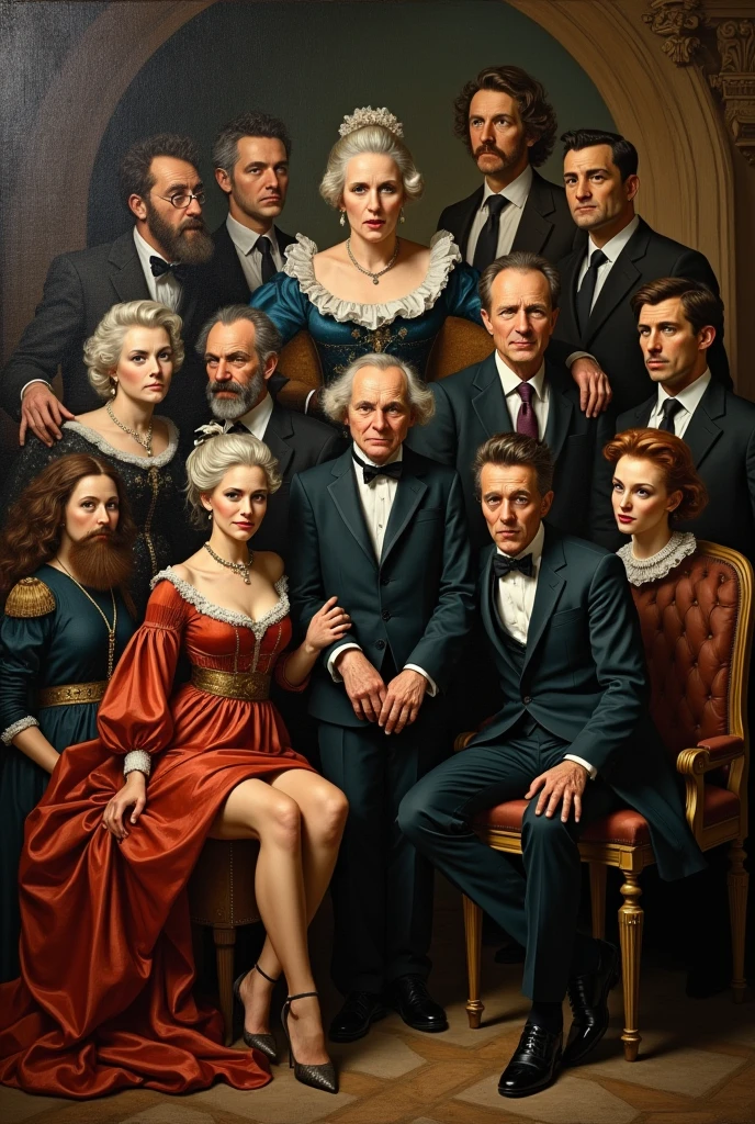 A classical painting that shows life full of dark jokes