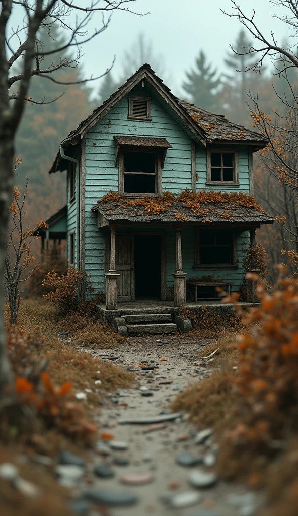 Diorama of abandoned property 