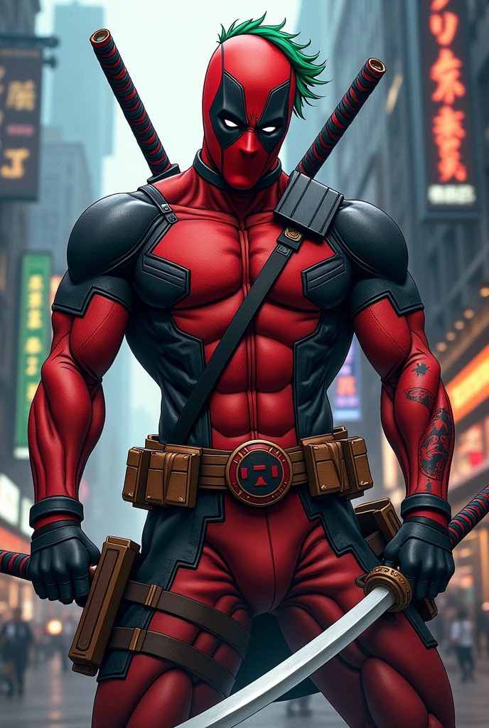 Fusiona a Deadpool y zoro
