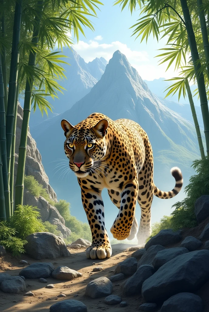 leopard, Baekdu Mountain, enlargement, In the mountains, bamboo