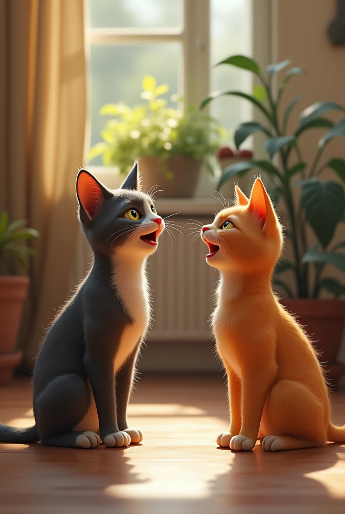 A cat calling a friend