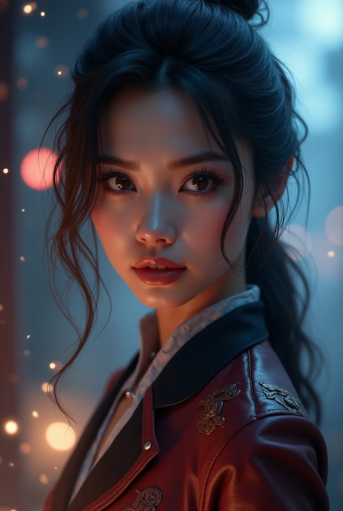 Lou yi in mobile legends semi realistic photo
