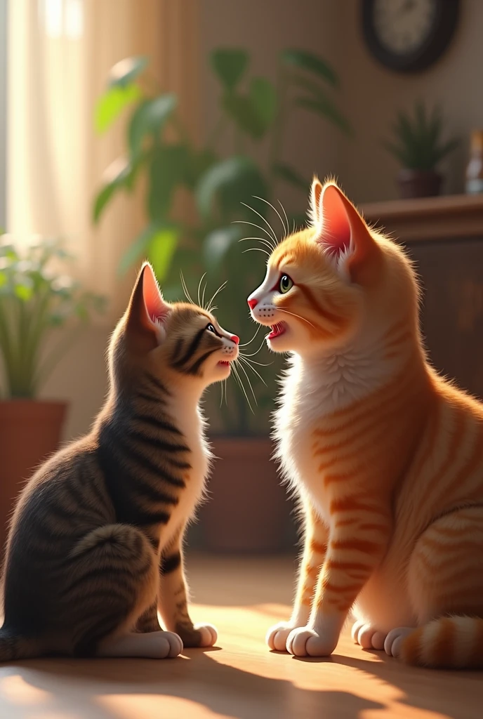 A cat calling a friend