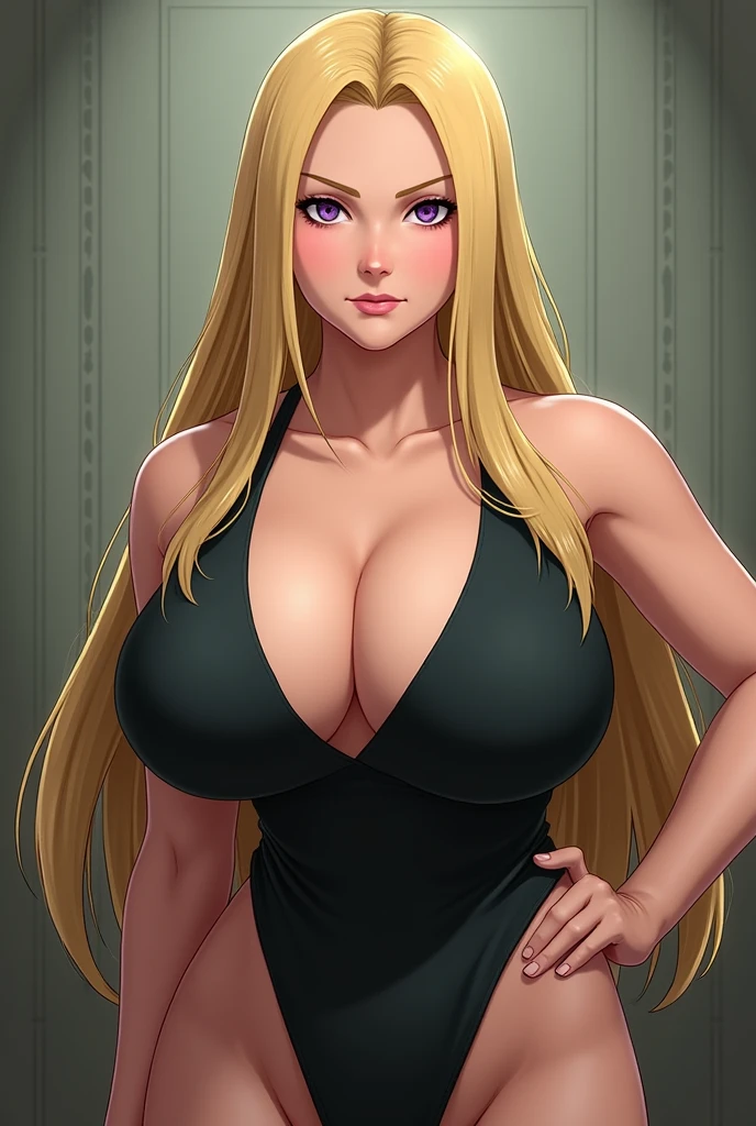 Tsunade blond hair,very large bra,very mature women 