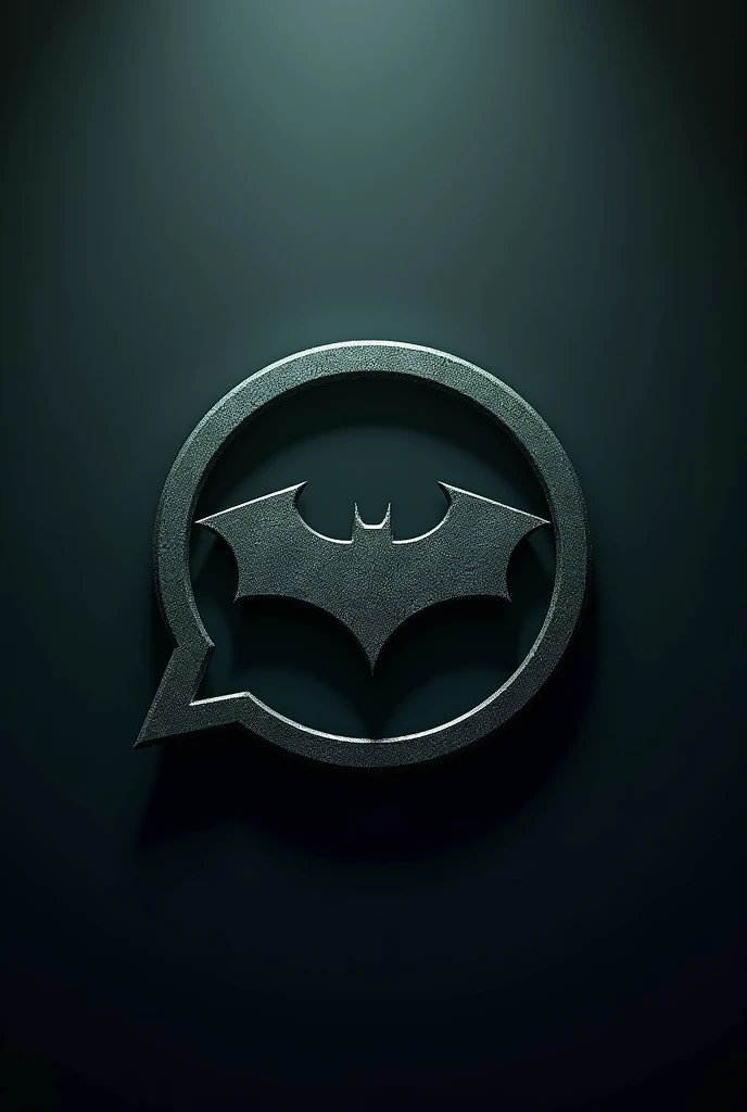  WhatsApp logo with some symbol alluding to Batman