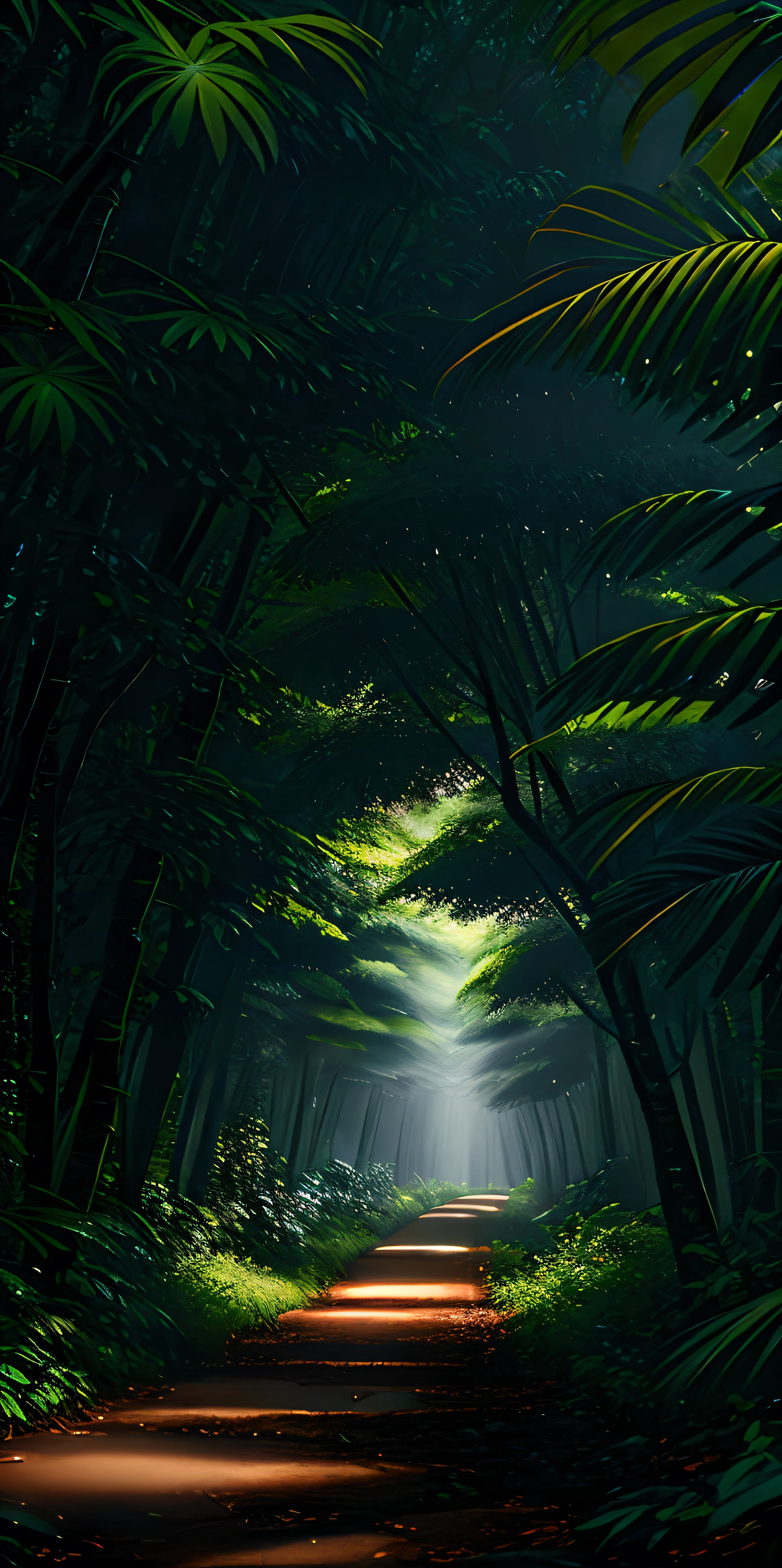 A jungle, with intense rainfall, monochromatic, vines all around, giant and wet trees, masterpiece, best quality, high quality, extremely detailed CG unity 8k wallpaper, oil paiting, award winning photography, Bokeh, Depth of Field, HDR, bloom, Chromatic Aberration ,Photorealistic,extremely detailed, trending on artstation, trending on CGsociety, Intricate, High Detail, dramatic, art by midjourney, volumetric lighting