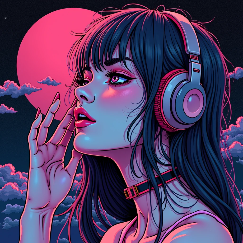(masterpiece:1.2),(Highest quality),(Super detailed),(Ultra-high resolution),(Best illustrations),8k,wallpaper, sexy background ,psychedelic,Vector art,Layered textures,progressive,pop,sf,cyber punk,Super sexy:2.0