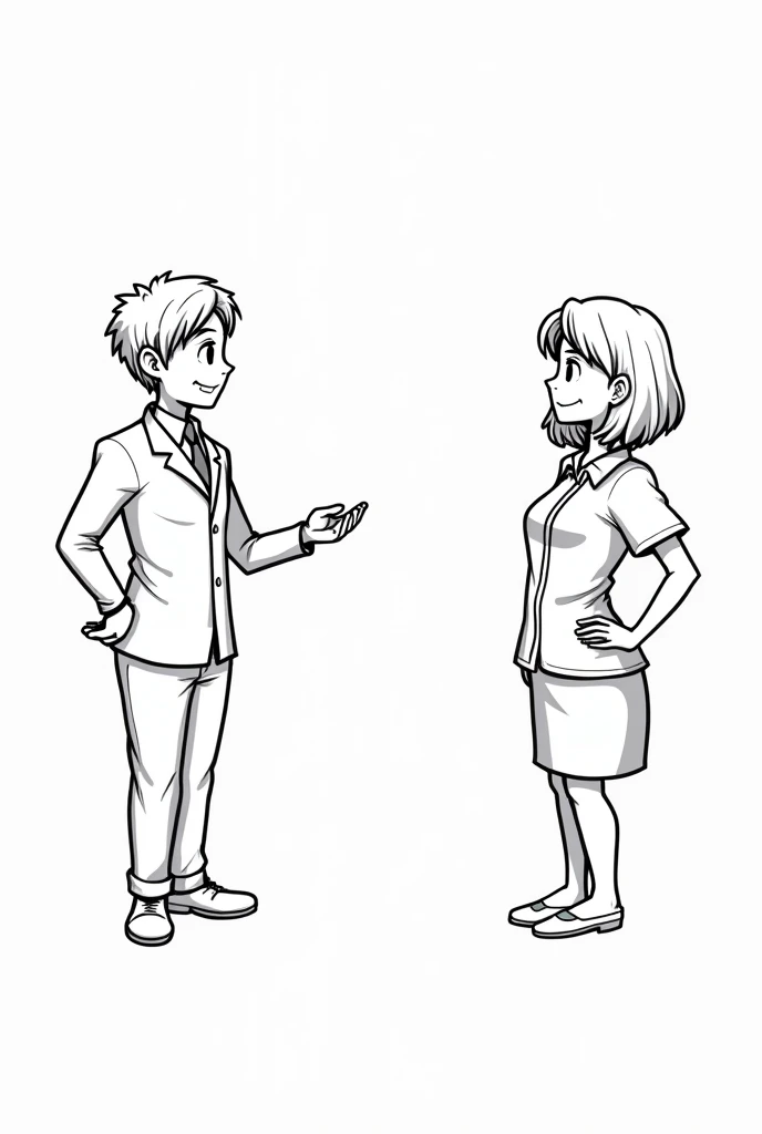 Language barrier between a hotel staff and a guest just a simple sketch
