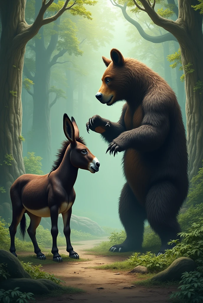 Donkey ficking bear
