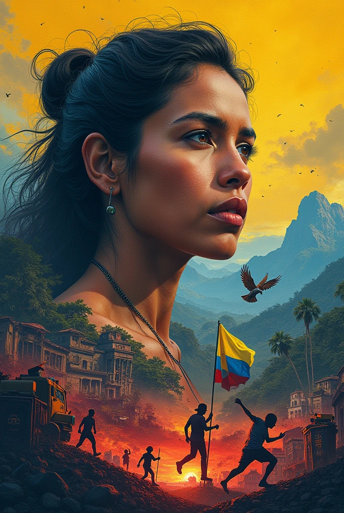 Create a poster about human rights in Colombia 