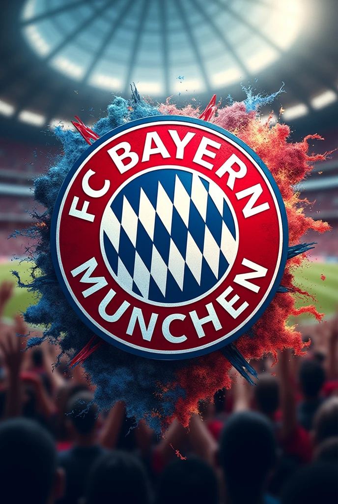 Create an artwork with the Bayern Munich logo