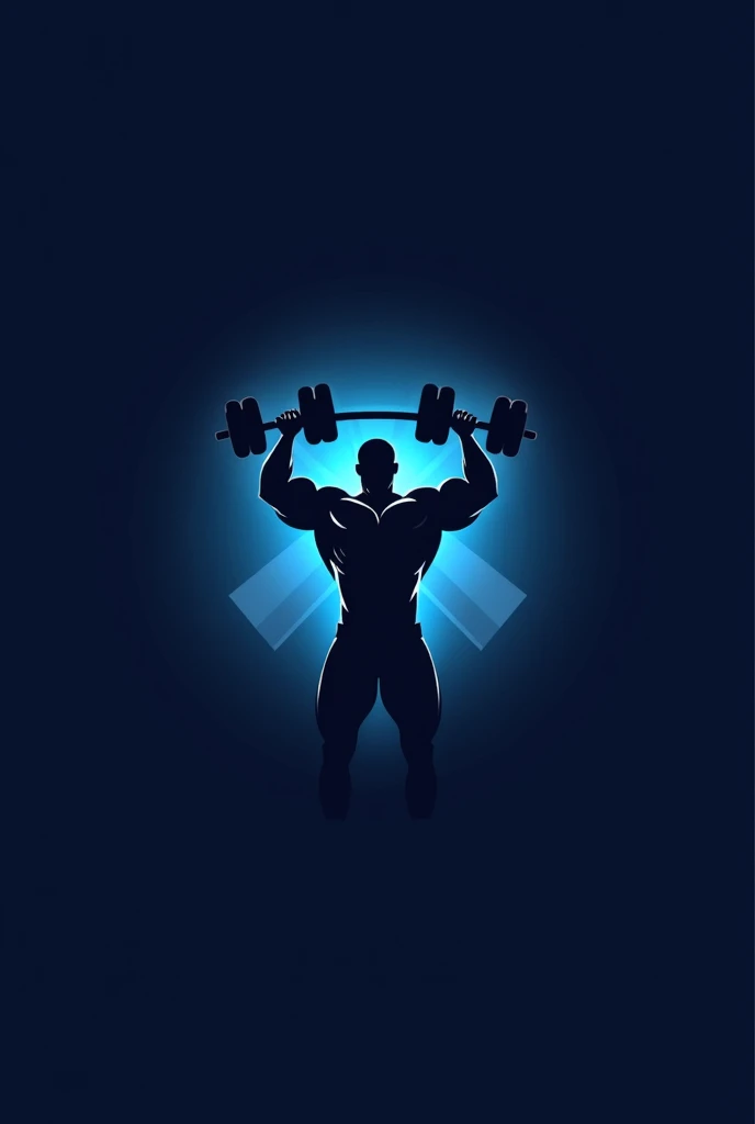 Give me a logo for an Instagram profile focused on selling gym products such as supplements, workout tips etc with the name of transform fitness with dark blue colors and something that refers to physical exercises like the gym