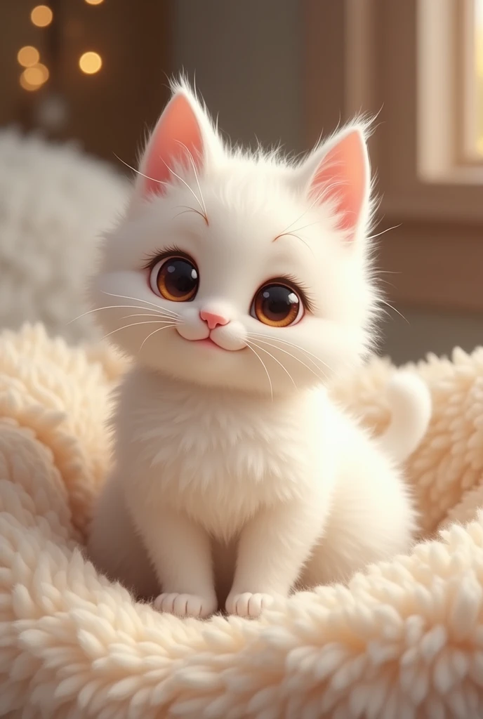 Cute white cat