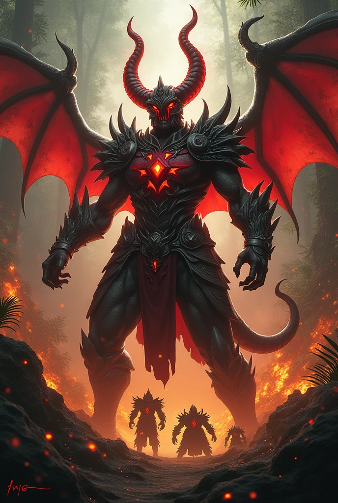 Red black color Kobra Armor dimon face fainting akson fire in jangal 1 v 4 dimon nick tiger