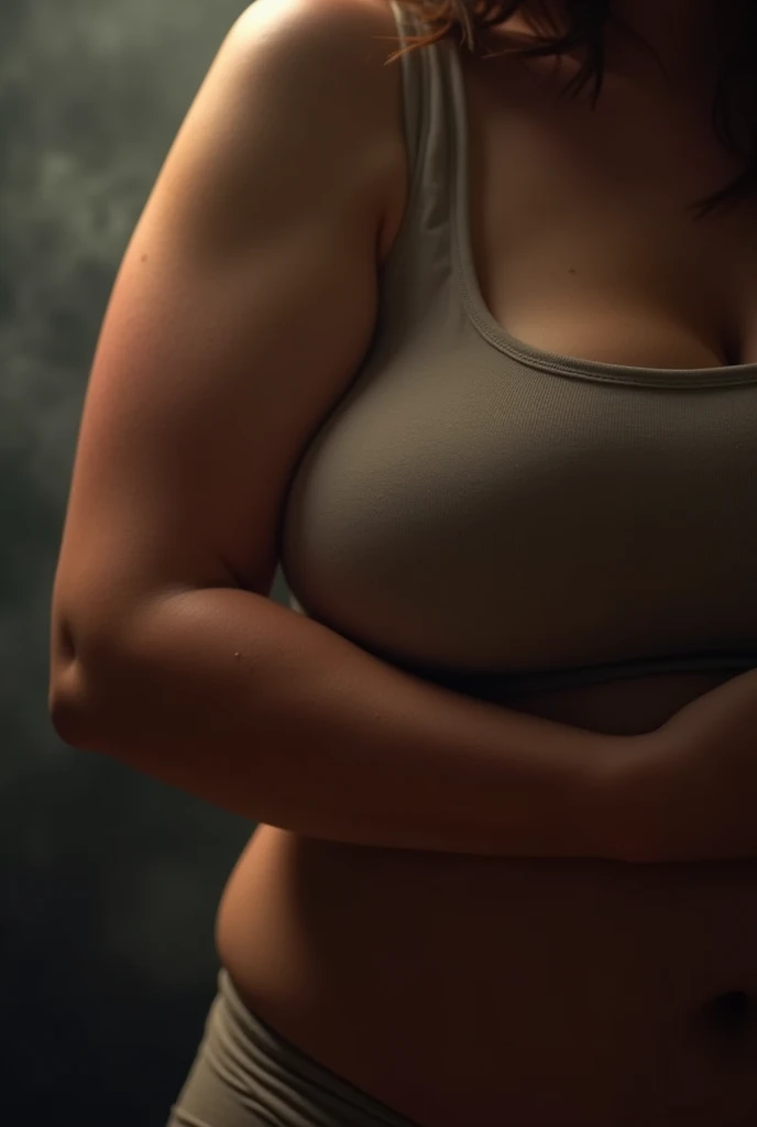 armpit job, smokey hot armpit, wearing tanktop, a bit chubby armpit