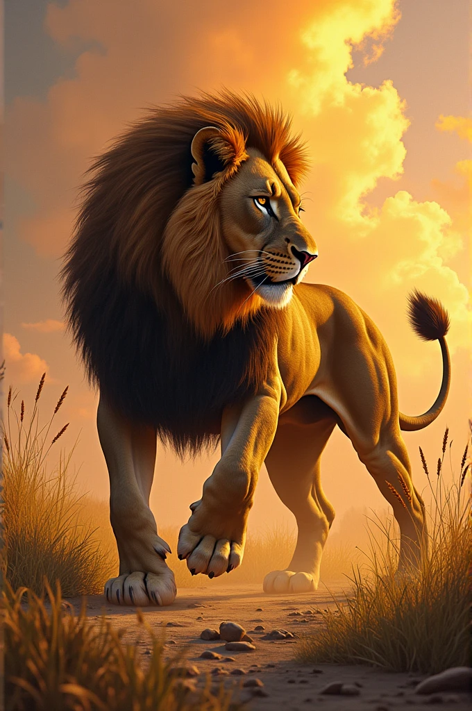 Lion with enemy 