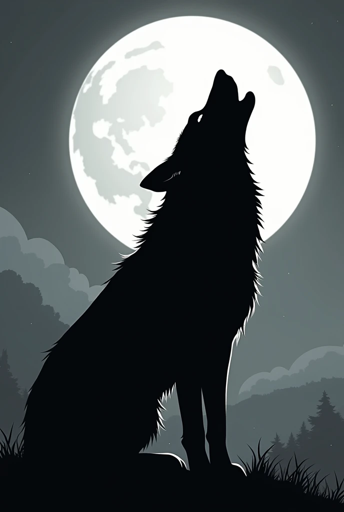 Howling wolf icon