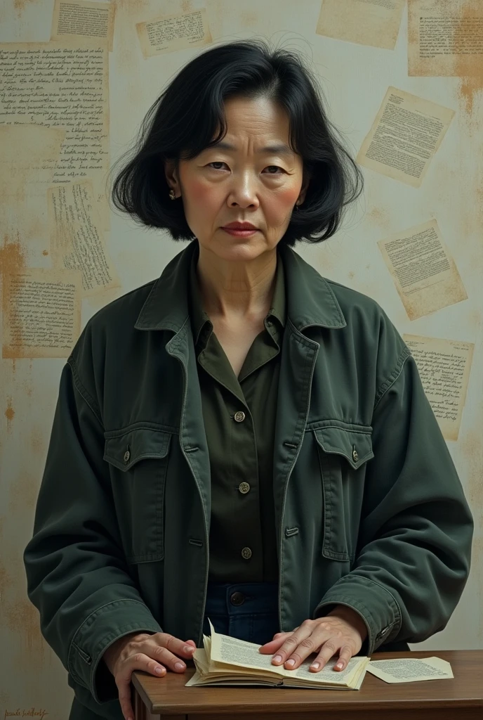 A 4 Korean woman, her life a tapestry woven with the threads of radio waves, written words, and the complexities of love and loss. Once a supportive wife and aspiring writer, she now navigates a marriage devoid of passion, her once vibrant spirit dimmed by the weight of time.