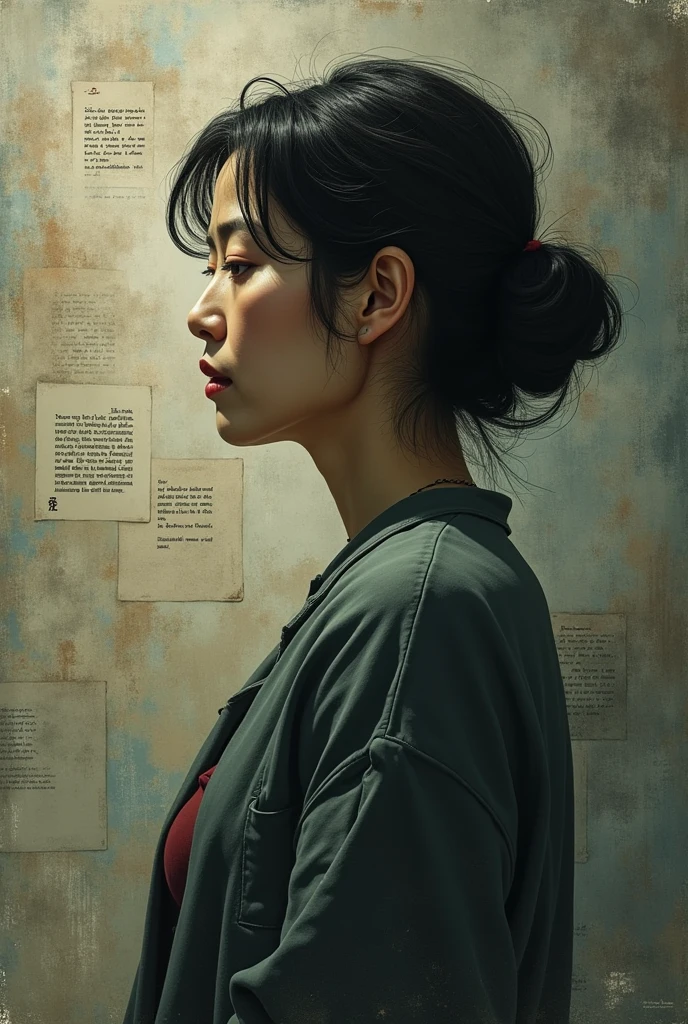 A 4 Korean woman, her life a tapestry woven with the threads of radio waves, written words, and the complexities of love and loss. Once a supportive wife and aspiring writer, she now navigates a marriage devoid of passion, her once vibrant spirit dimmed by the weight of time.