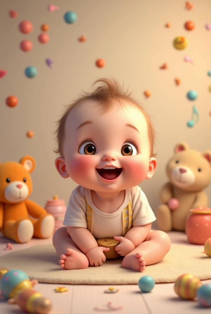 Make me a cover image for YouTube channel name "Baby Tunes Time " size 2,560 × 1,440 px.