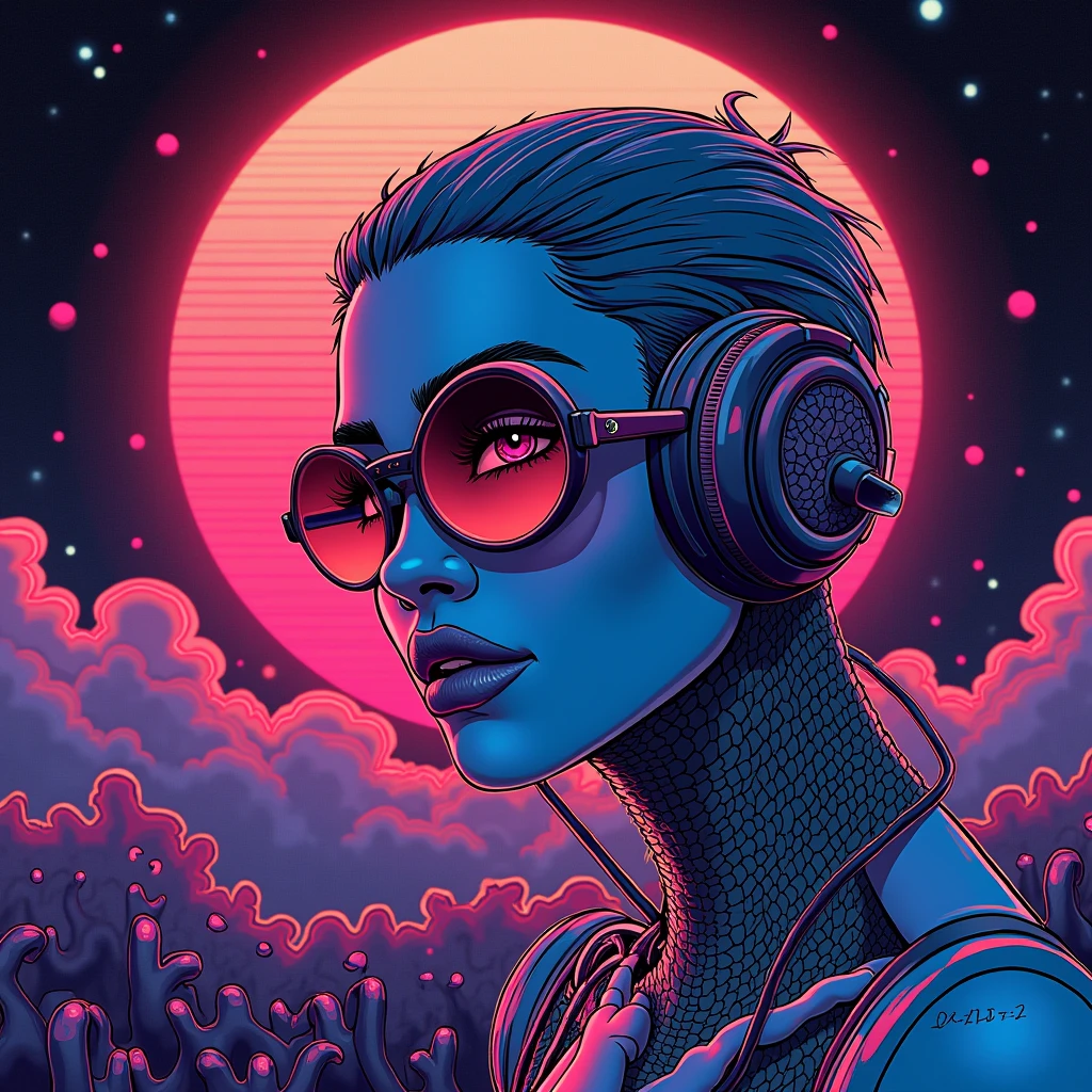 (masterpiece:1.2),(Highest quality),(Super detailed),(Ultra-high resolution),(Best illustrations),8k,wallpaper, bubble ,psychedelic,Vector art,Layered textures,progressive,pop,sf,cyber punk,Super sexy:2.0