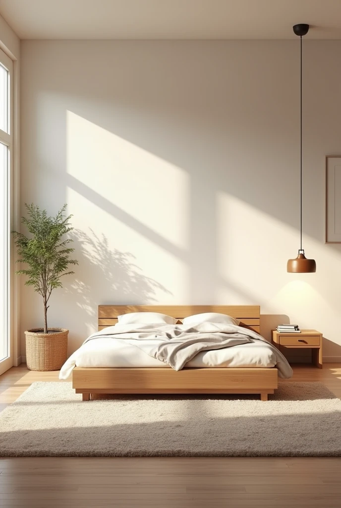 Modern simple bedroom home interior