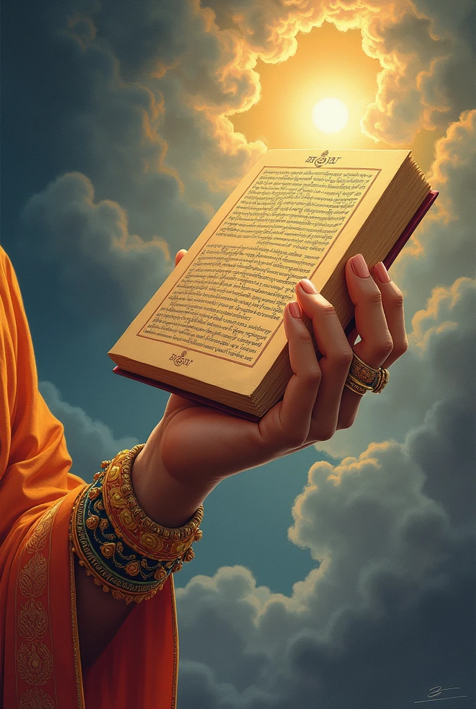 Srikrisna hand with bagavath gita