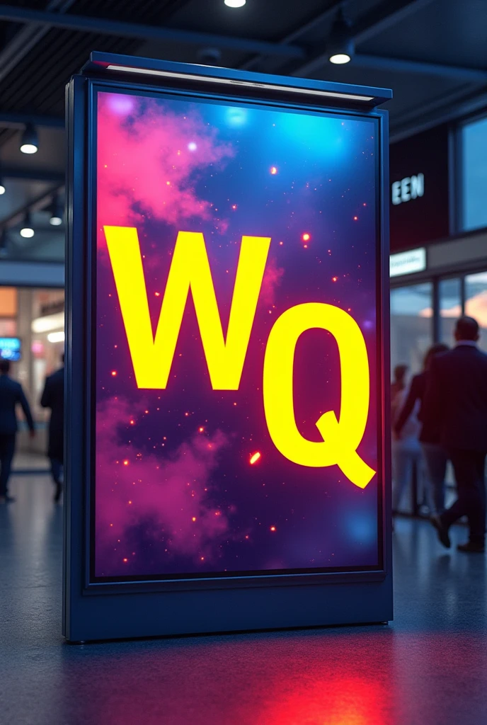 Can you make me a kiosk poster with the letter W&Q can you show me with the load how to see outside