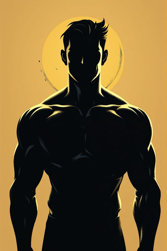 CREATE A BLACK AND GOLD MAN-SHAPED LOGO UNDER THE NAME TI NWA BWAV