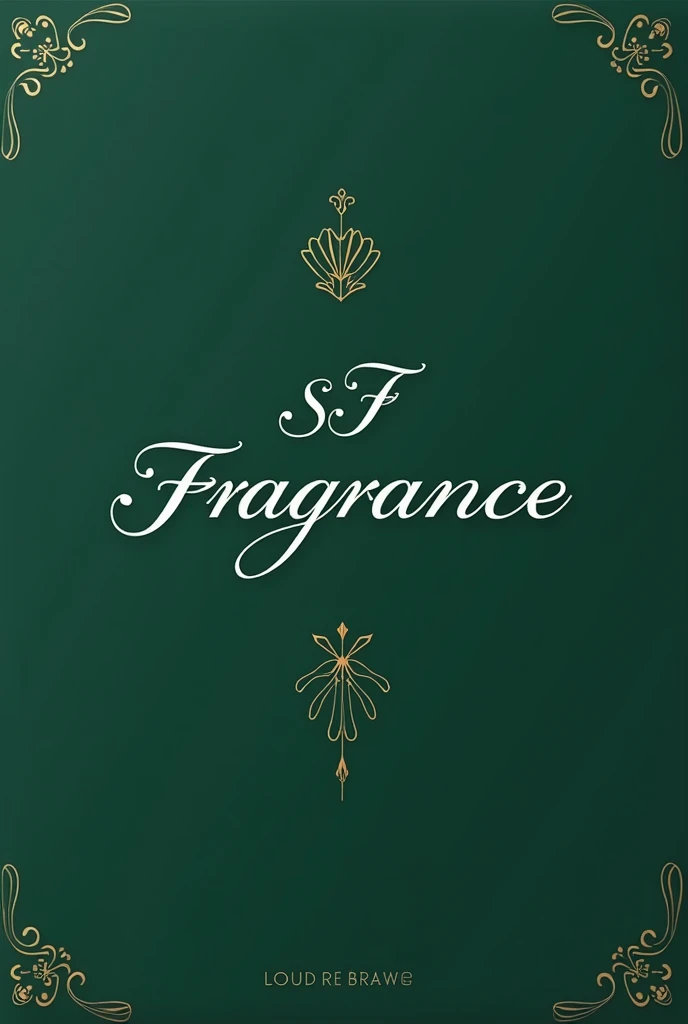 Here is the 3D label I created for your artisanal perfumery "SF Fragrance". It features a sophisticated combination of soft gold and deep emerald green., with a minimalist and elegant design. The brand is highlighted with a cursive font, centered on the label, accompanied by a subtle floral pattern. 

If you need adjustments or more details, I am available!