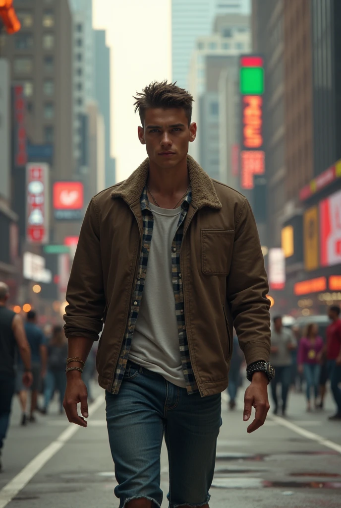 a young man of , on the streets of the United States