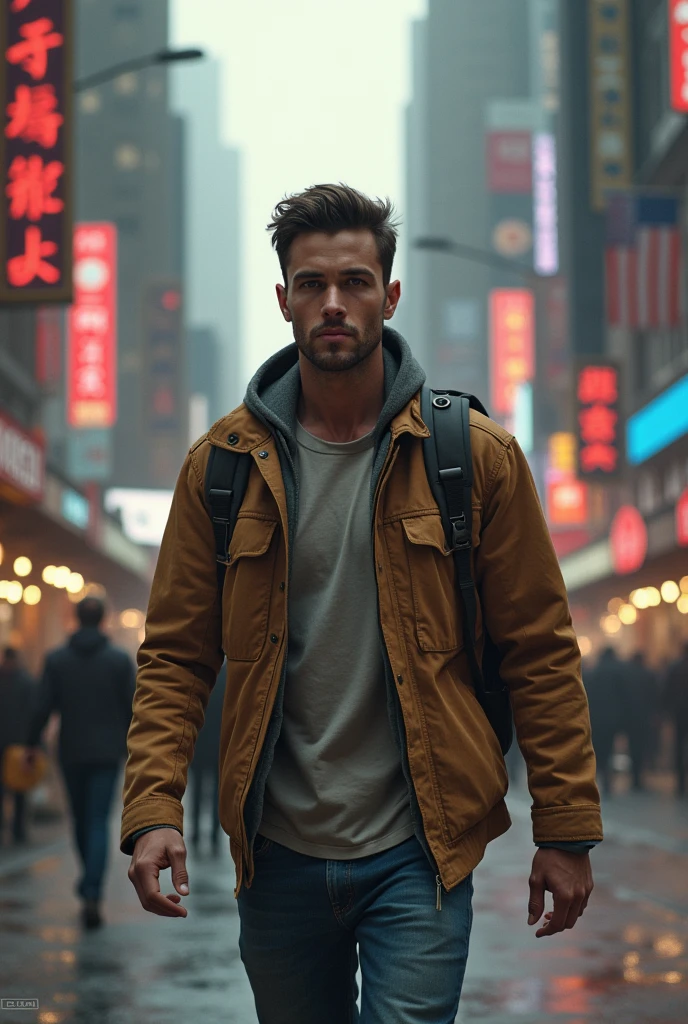 a young man of , on the streets of the United States 