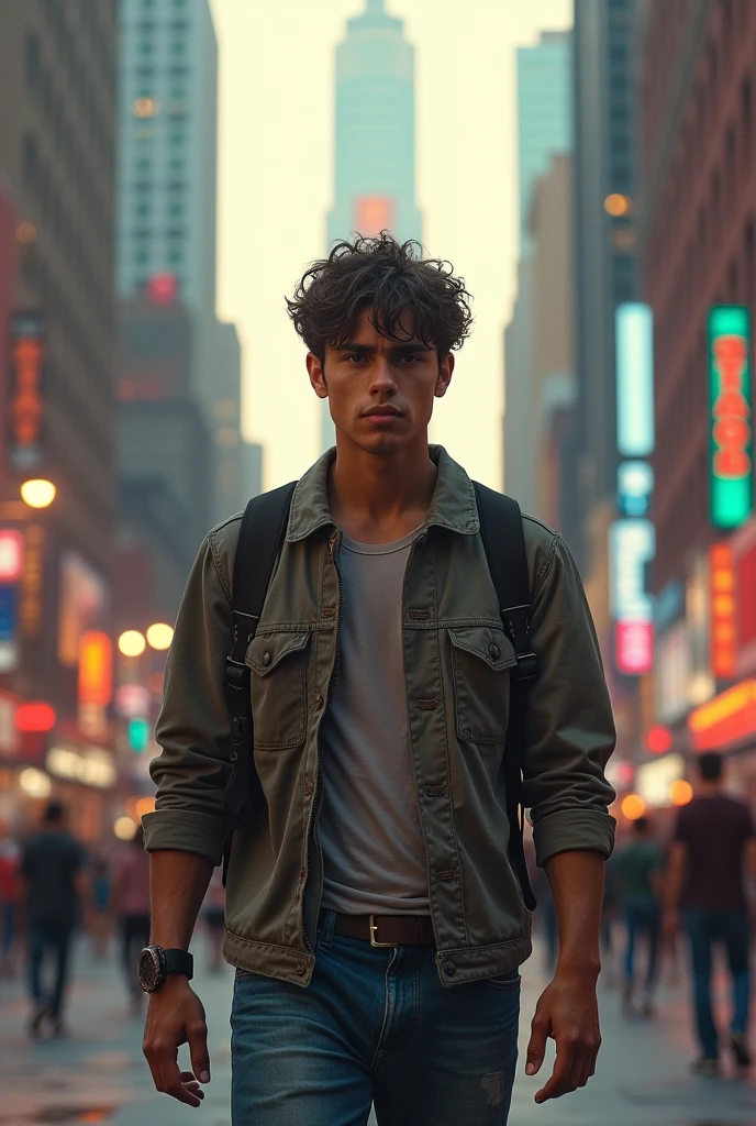 a young man of , on the streets of the United States