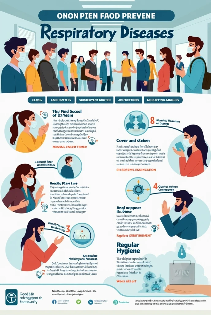 Make A poster one art on how to prevent respiratory diseases