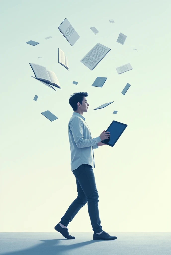 From written media to digital technology digital marketing A simple image that conveys a big meaningful idea