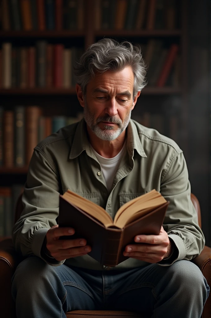 A man reding a book