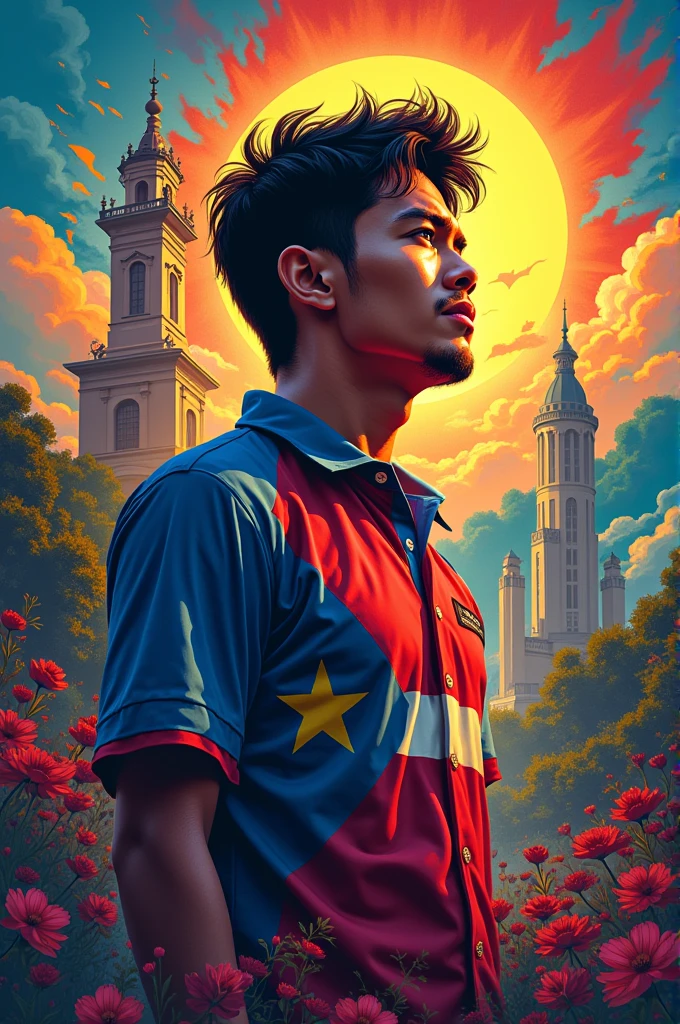 Make a picture that shows being makabayan or poster 

Dito sa pilipinas 

Kahulugan ng makabayan:
[pang-uri] taos-pusong nagmamahal, nagpapakita ng suporta, at may malalim na pagpapahalaga sa kultura, kasaysayan, at kapakanan ng sariling bansa