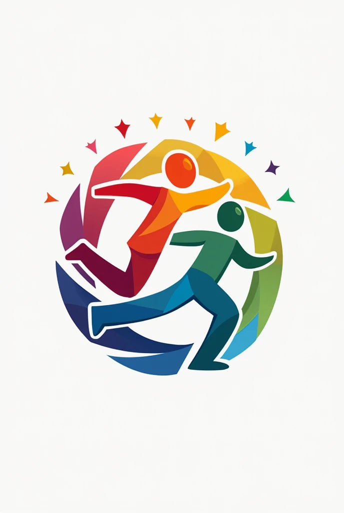 An abstract logo for youth school olympics