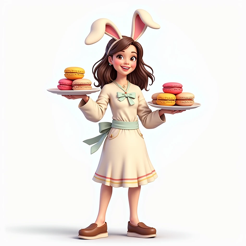 Replace what shes holding with different macaroons