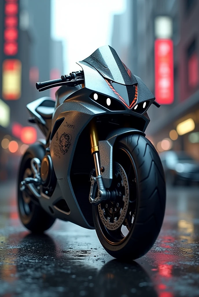 XTZ front fairing with skull sticker 