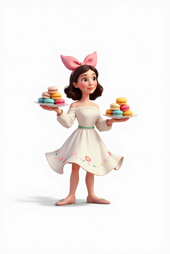 Replace what she's holding with macaroons