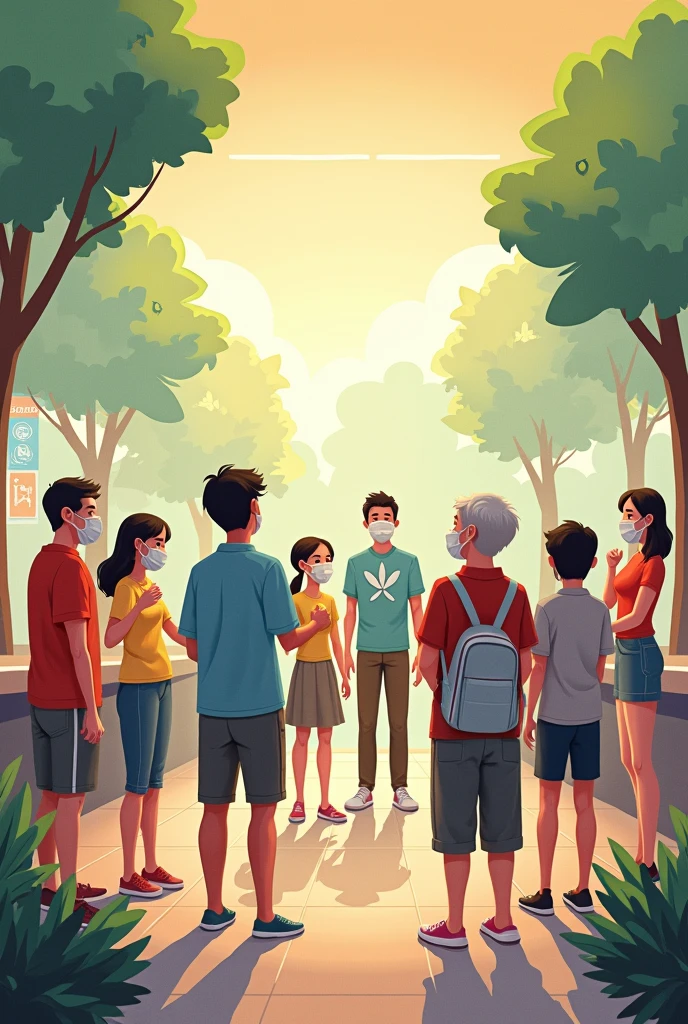 Art on how to prevent respiratory diseases