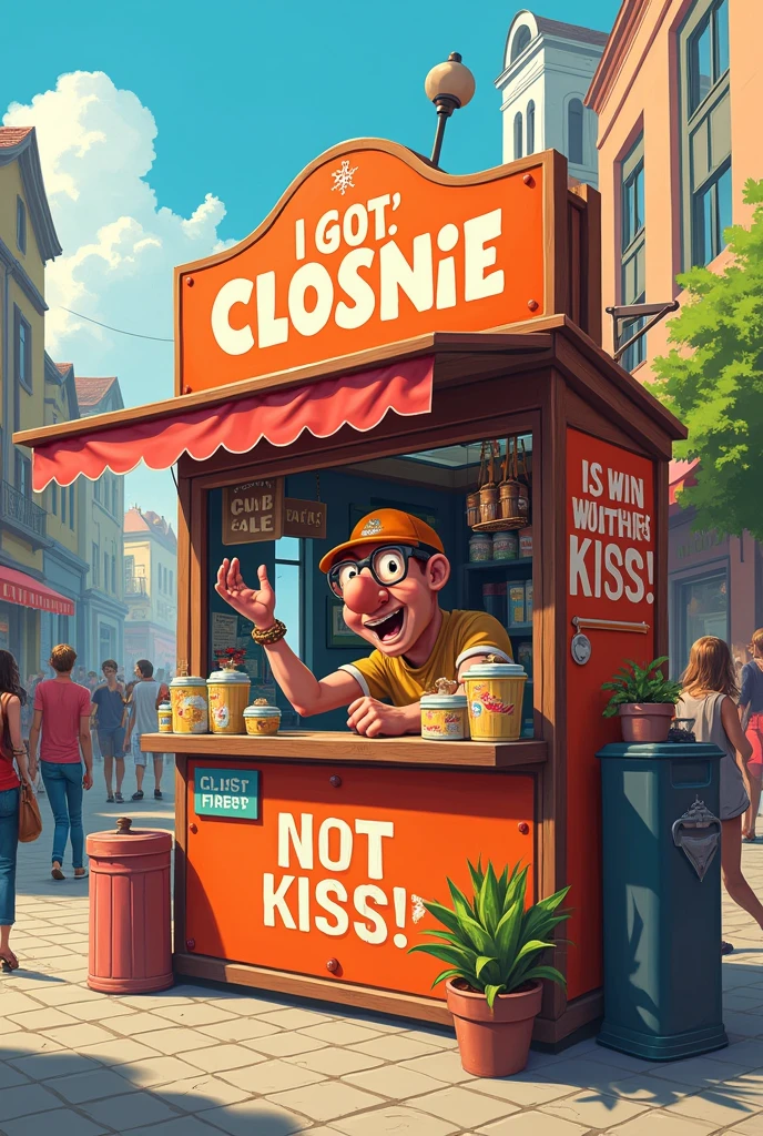 Can you give me a funny advertisement for Kiosk